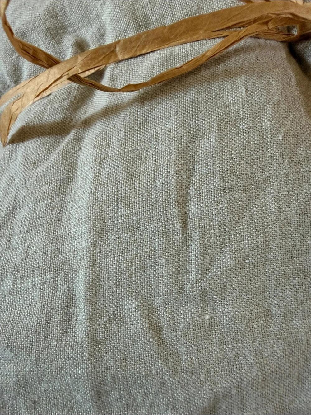 Twin Linen Sheet Set in Natural Chambray - Retail $144